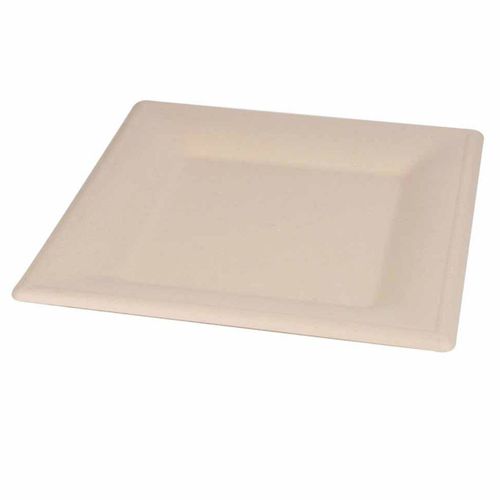 Lot De 12 Plateaux Carrés "canne à Sucre" 25cm Naturel