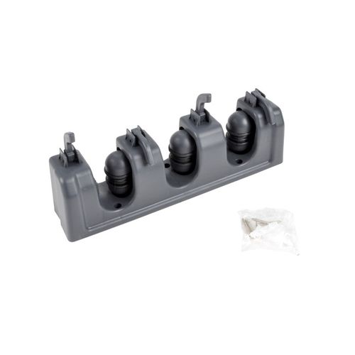 Accroche 3 Balais "4 Crochets" Anthracite