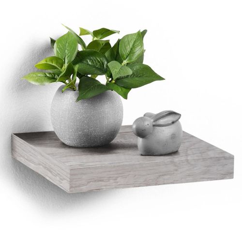 Étagère Murale Design "flottante" 25cm Chêne Blanchi