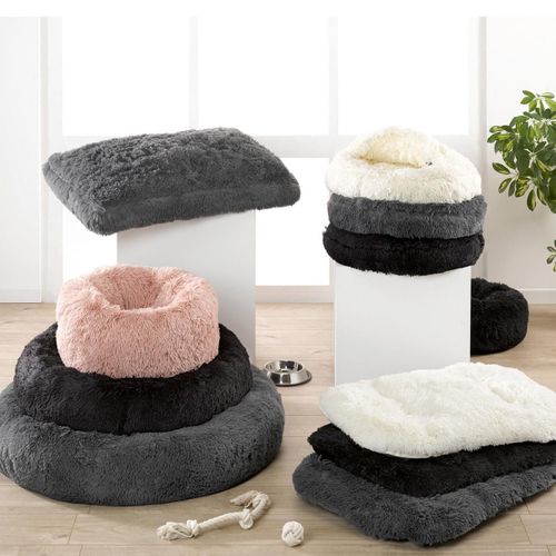 Coussin Pour Chien et Chat "fluffy" 55cm Noir