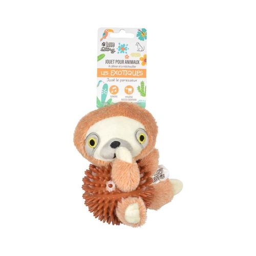 Jouet Pour Chien Sonore "josé Le Paresseux" 16cm Marron