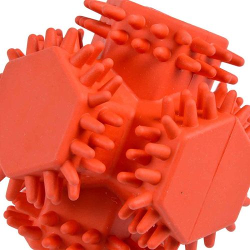 Jouet Pour Chien Distributeur "balle Cube" 10cm Rouge