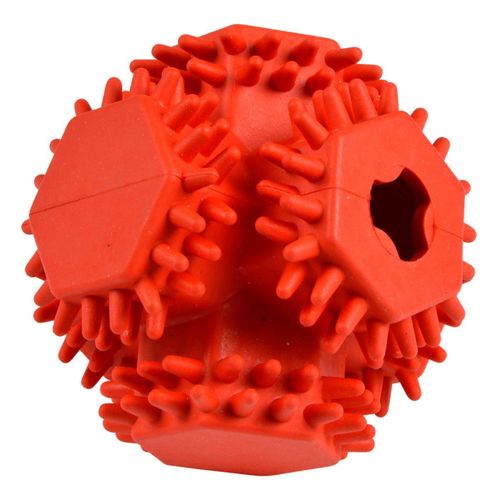 Jouet Pour Chien Distributeur "balle Cube" 10cm Rouge