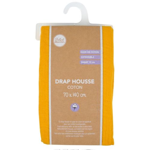 Drap Housse Bébé "extensible" 70x140cm Moutarde