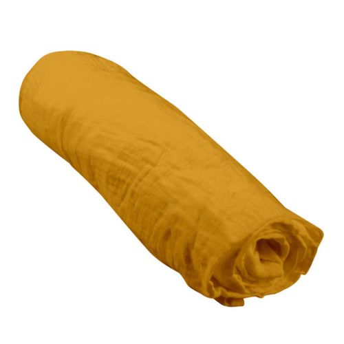 Drap Housse Bébé "extensible" 70x140cm Moutarde