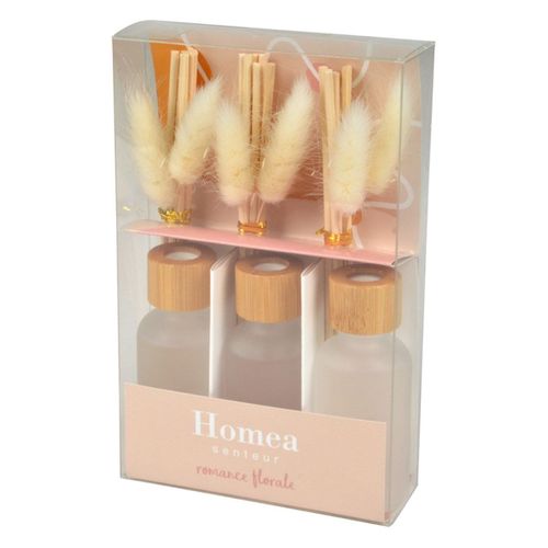 Lot De 3 Diffuseurs De Parfums "harmonie" 30ml Romance Florale