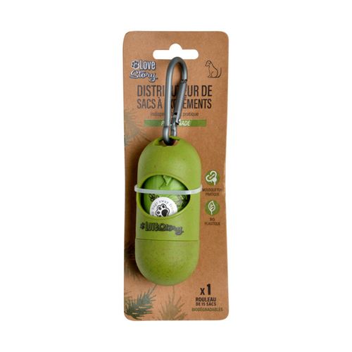 Distributeur De Sacs à Excréments "bio" 10cm Vert
