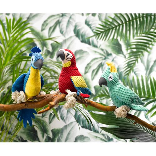 Jouet Peluche Pour Chien "perroquet" 28cm Vert