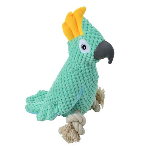 Jouet Peluche Pour Chien "perroquet" 28cm Vert
