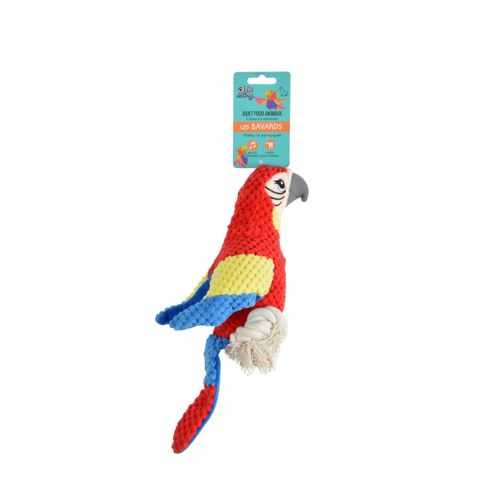 Jouet Peluche Pour Chien "perroquet" 33cm Rouge