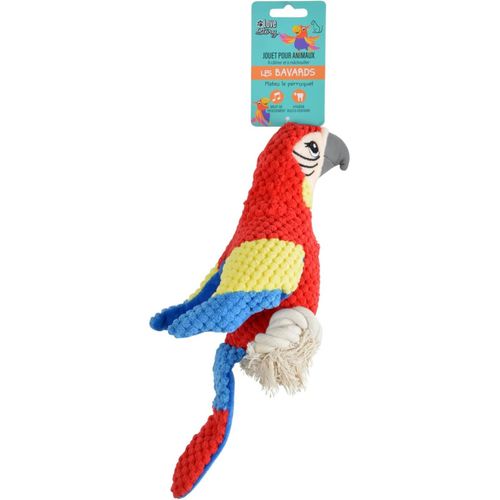 Jouet Peluche Pour Chien "perroquet" 33cm Rouge