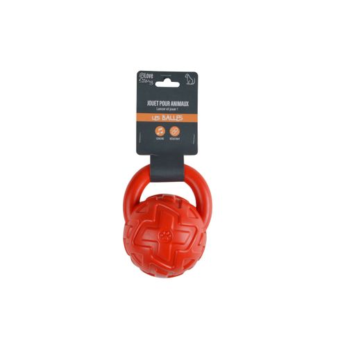 Jouet Pour Chien "ballon Sonore" 14cm Rouge
