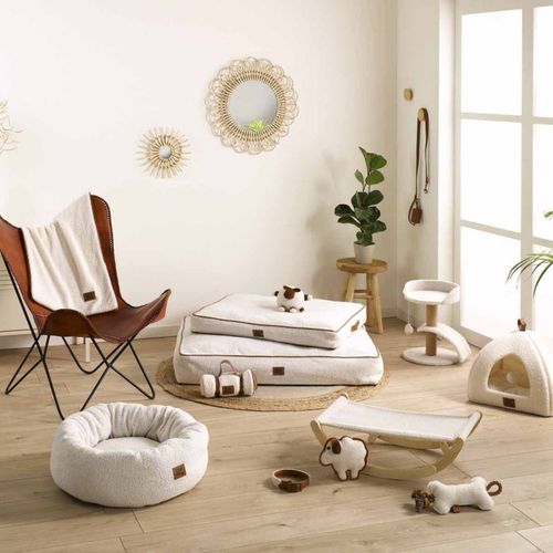 Panier Pour Chien et Chat "wooly" 40cm Écru