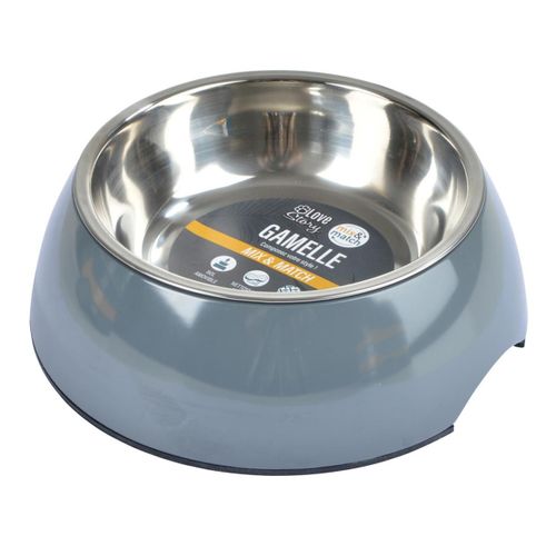 Gamelle Pour Chien et Chat "bol Inox" 14cm Anthracite