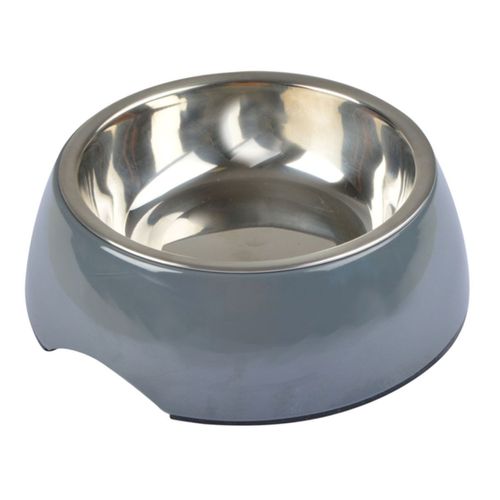 Gamelle Pour Chien et Chat "bol Inox" 14cm Anthracite