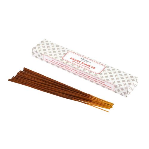 Lot De 20 Bâtons D'encens "senteur" 21cm Sauge Blanche