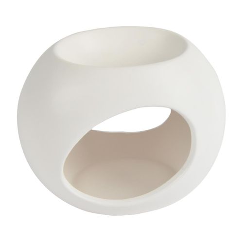 Brûle Parfum En Céramique "orbe" 13cm Blanc