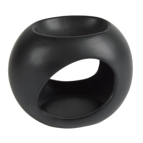 Brûle Parfum En Céramique "orbe" 13cm Noir