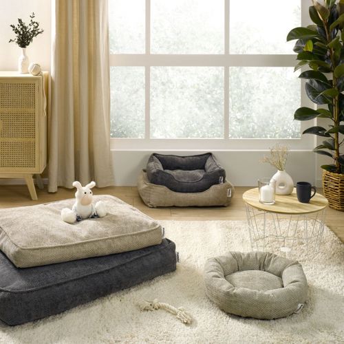 Coussin Pour Chien et Chat En Velours "granit" 100cm Lin