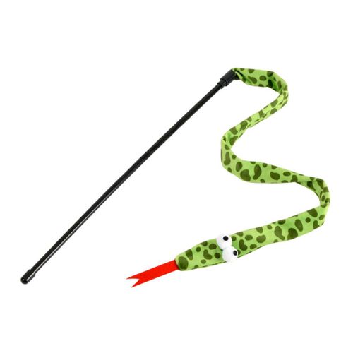 Jouet Pour Chat Canne à Pêche "serpent" 40cm Vert