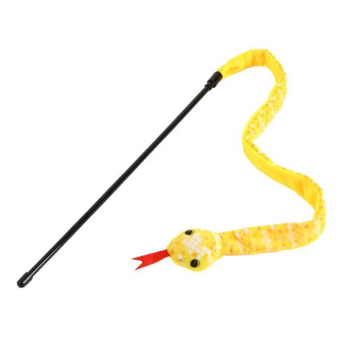 Jouet Pour Chat Canne à Pêche "serpent" 40cm Jaune