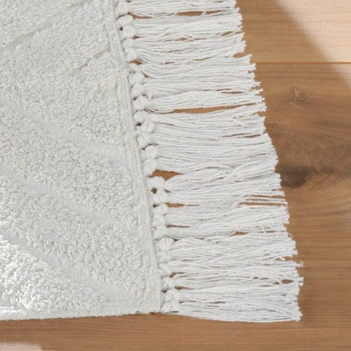 Tapis Déco à Franges "nara" 50x80cm Naturel