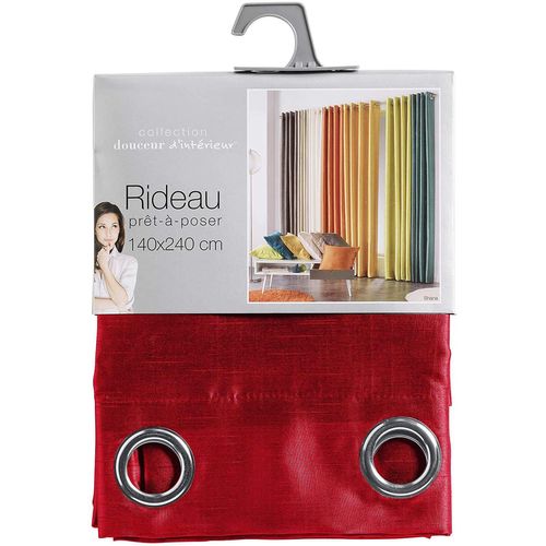 Rideau à Oeillets "shana" 140x240cm Rouge
