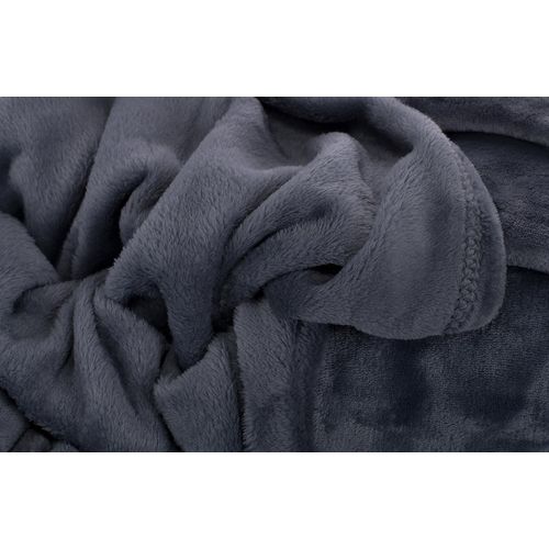 Plaid Uni En Flanelle "flanou" 180x220cm Gris