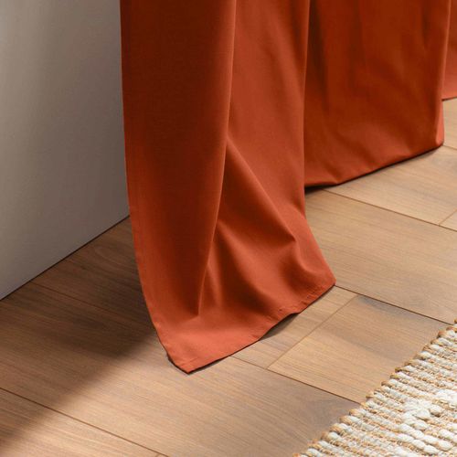 Rideau à Oeillets "panama" 140x240cm Terracotta