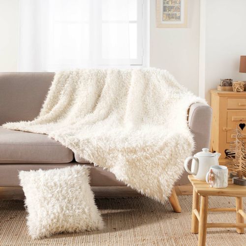 Plaid Imitation Fourrure Mouton 125x150 Cm