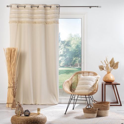 Coussin Déco à Franges "atlas" 40x40cm Naturel