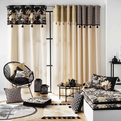 Coussin Carré Déco "sultan" 40x40cm Naturel