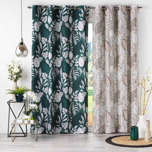 Rideau à Oeillets Imprimé "panabel" 140x240cm Naturel