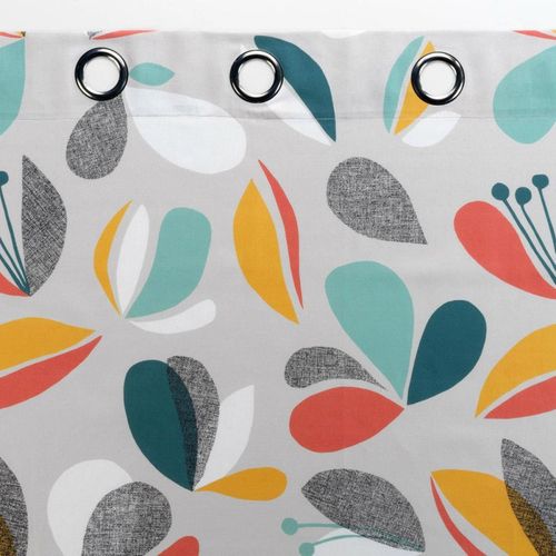 Rideau à Oeillets Imprimé "panaflore" 140x240cm Gris