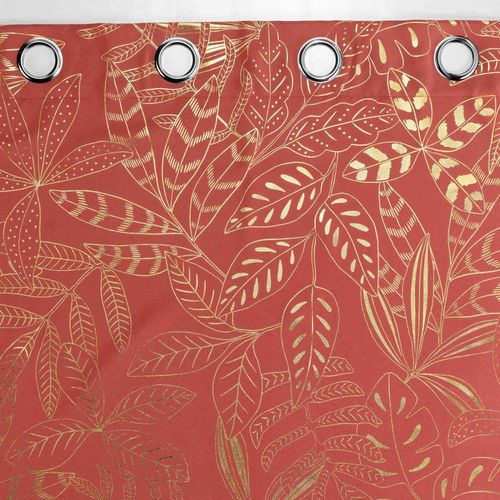 Rideau à Oeillets Imprimé "belflor" 140x260cm Terracotta