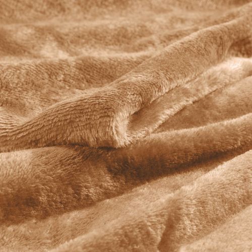 Plaid Uni En Flanelle "flanou" 125x150cm Camel