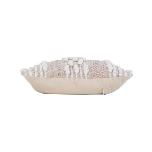 Coussin Déco "blanca" 40x40cm Naturel et Blanc