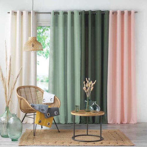 Rideau à Oeillets "absolu" 140x260cm Sauge