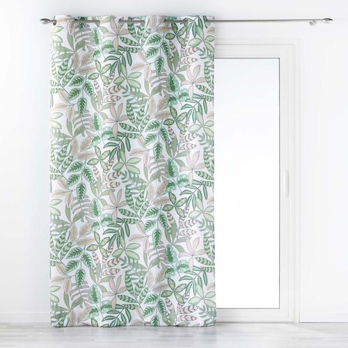 Rideau Tamisant Au Style Végétal - 140 X 260 Cm - Blanc