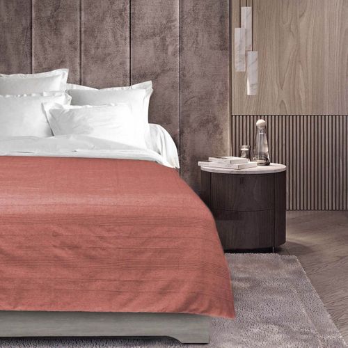 Plaid En Polycoton Rose 180x220