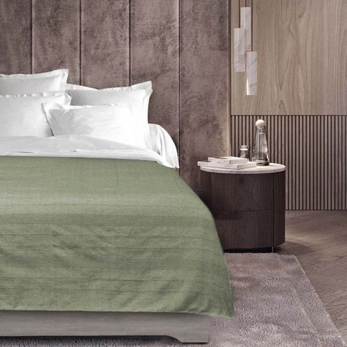 Plaid En Polycoton Sauge 180x220