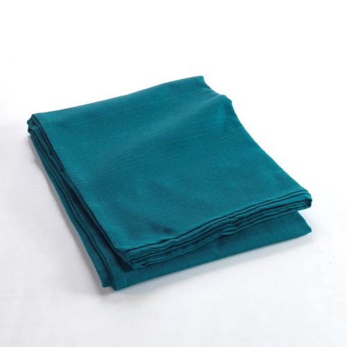 Plaid Uni En Coton "lucile" 180x220cm Bleu