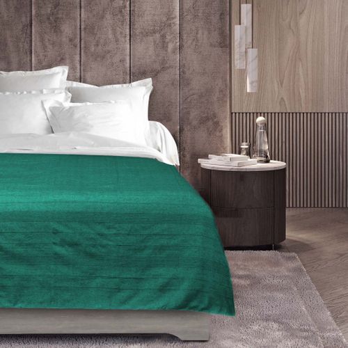 Plaid En Polycoton Émeraude 220x240