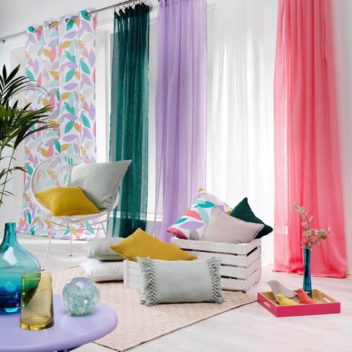 Rideau à Oeillets Imprimé "fantasia" 140x260cm Multicolore