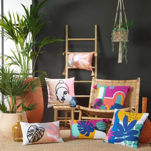 Coussin Déco "senorita" 45x45cm Multicolore