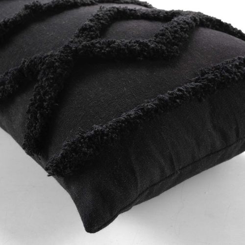 Coussin Déco "safira" 30x50cm Noir