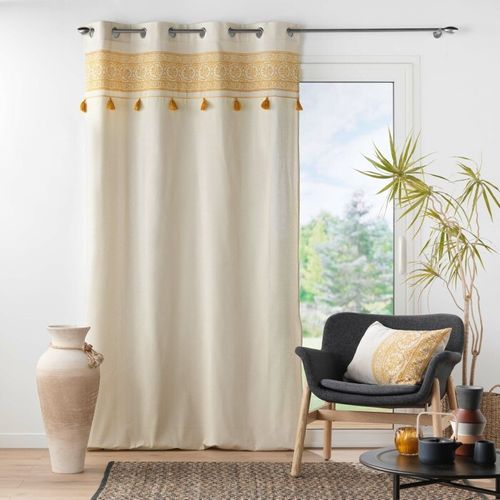 Rideau à Oeillets "isalina" 140x240cm Jaune