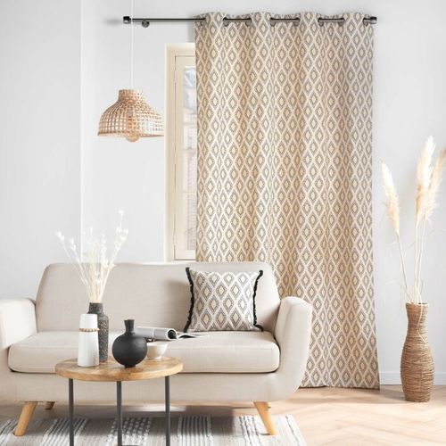 Coussin Déco à Franges "oricia" 45x45cm Beige et Noir