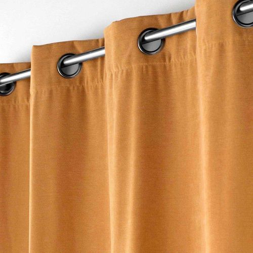 Rideau à Oeillets Velours "novana" 135x260cm Miel