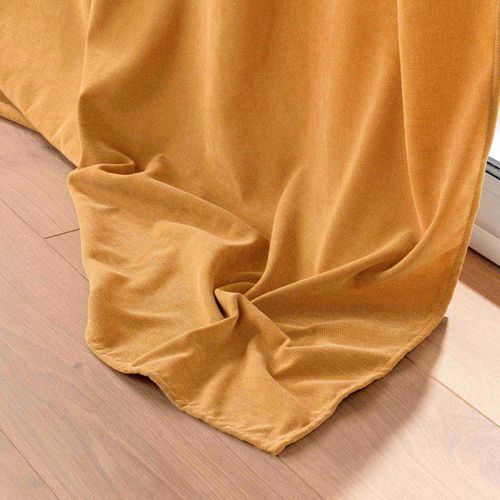 Rideau à Oeillets Velours "novana" 135x260cm Miel